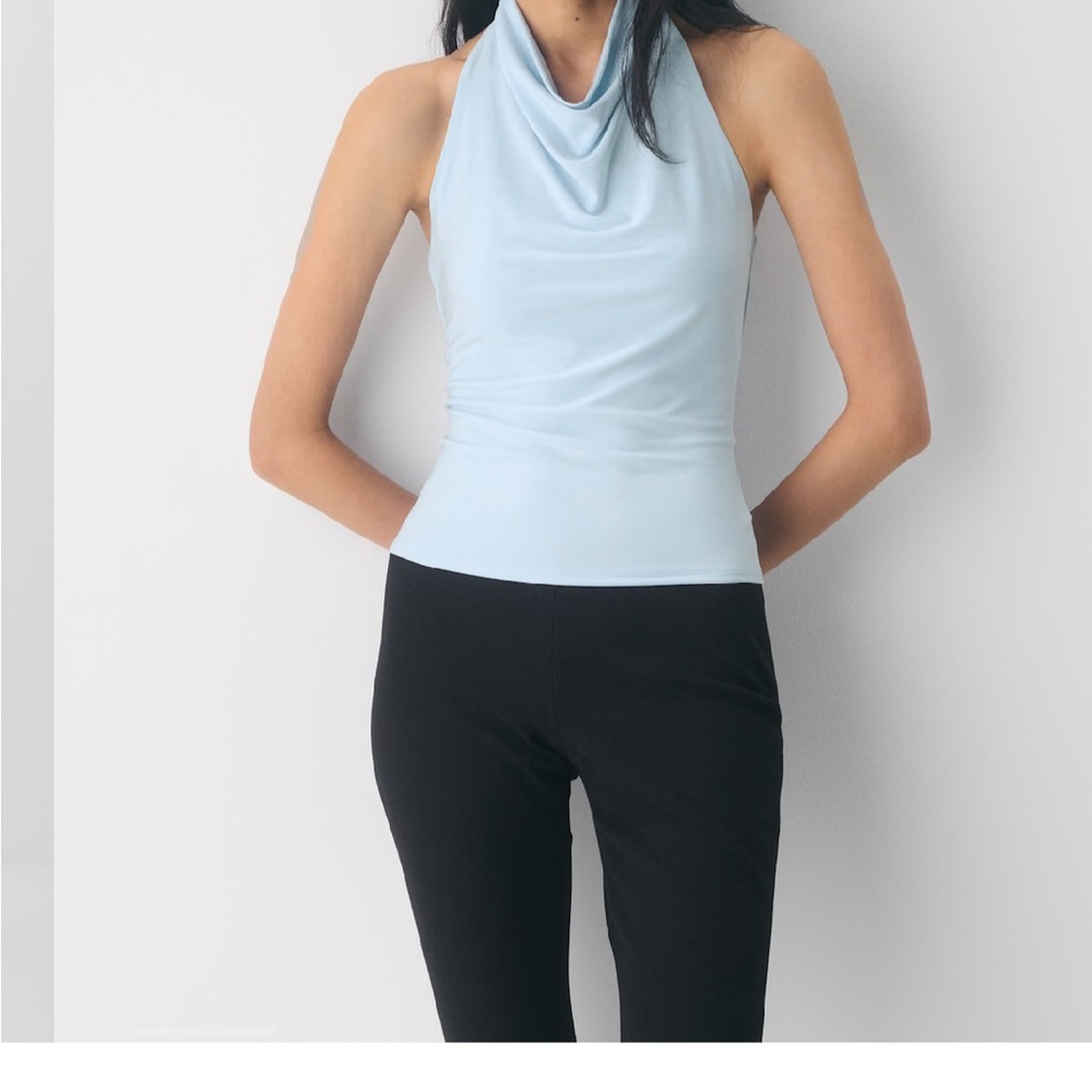 Aritzia Strapless Olive Green Cowl Neck Dress